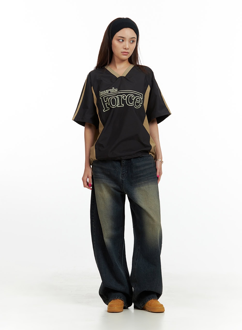 Solid Low Rise Baggy Jeans for Women - gallery