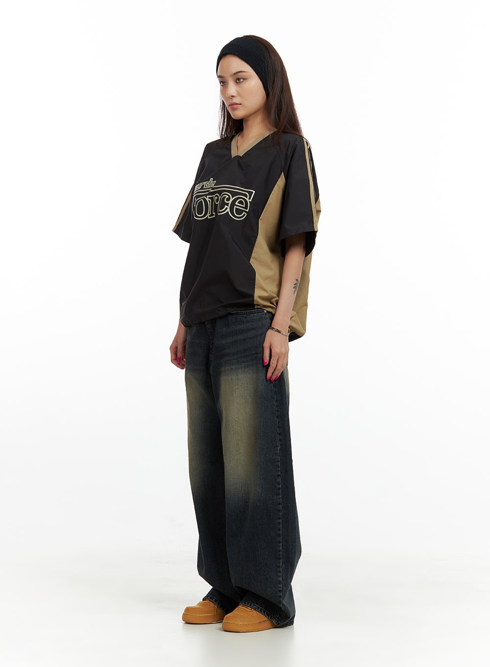Solid Low Rise Baggy Jeans for Women - gallery