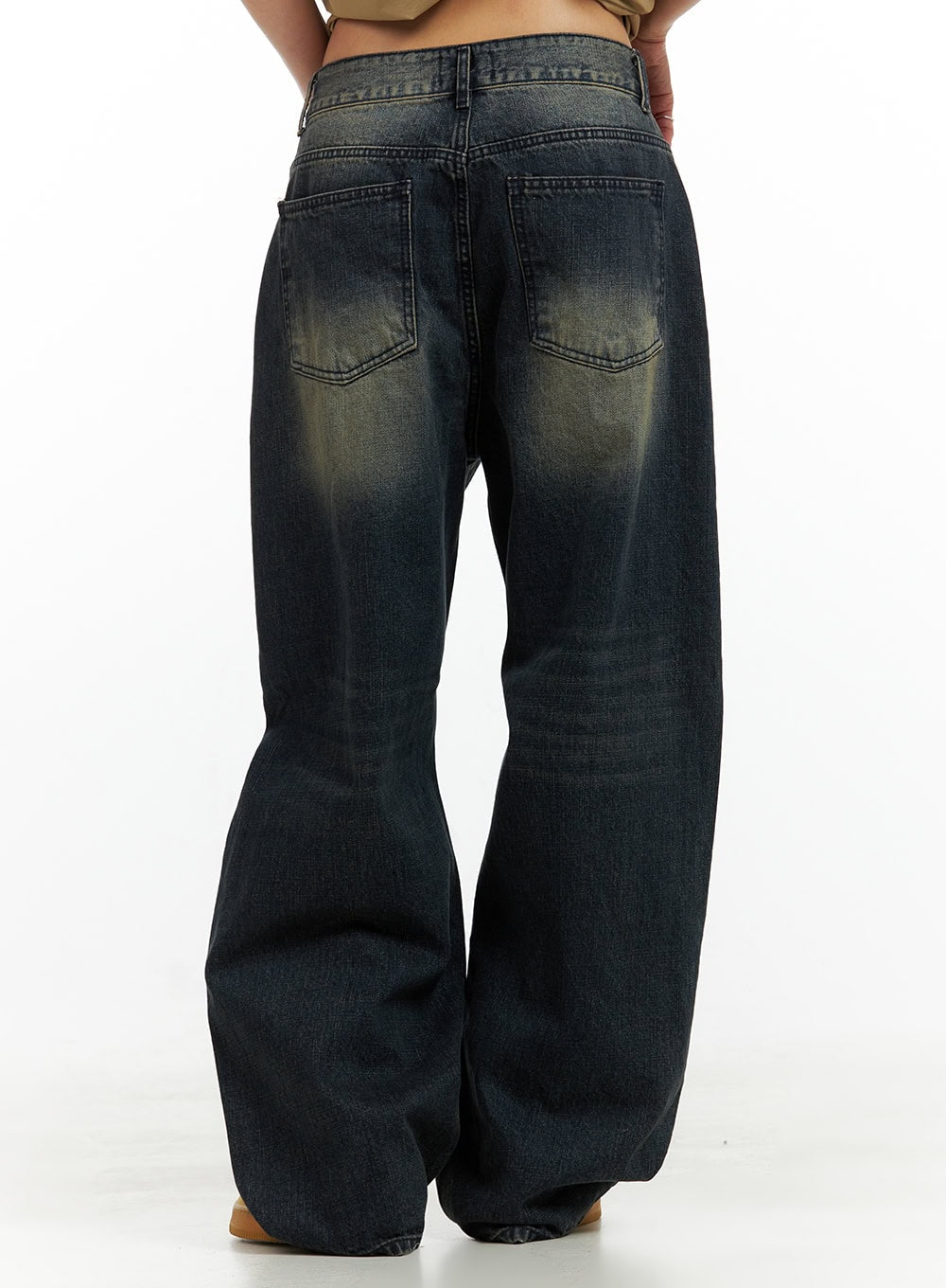 Solid Low Rise Baggy Jeans for Women - gallery