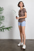 Waffle Knit Top/Oatmeal for Women