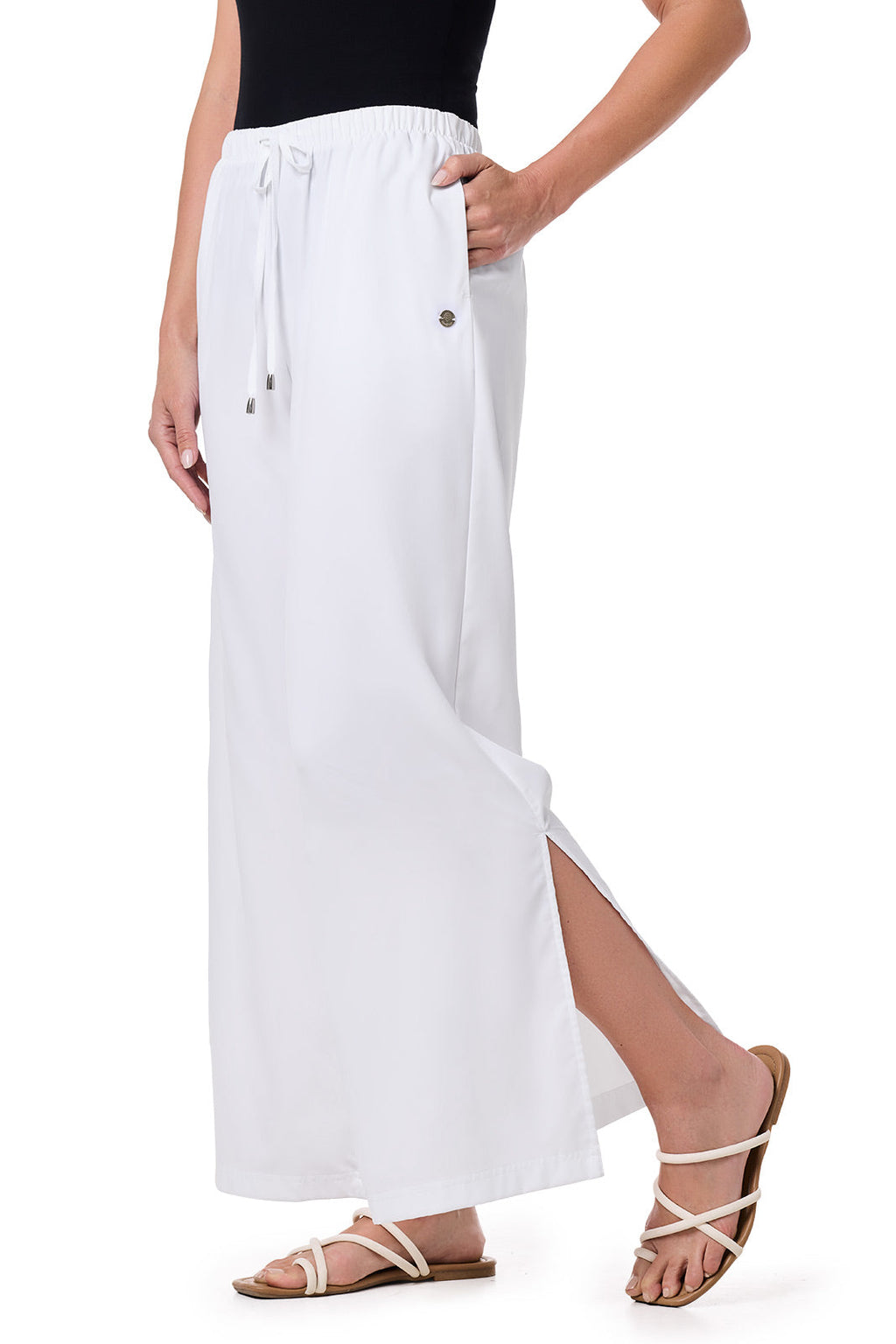 Women's Petra Wide Leg Pant | White — gallery