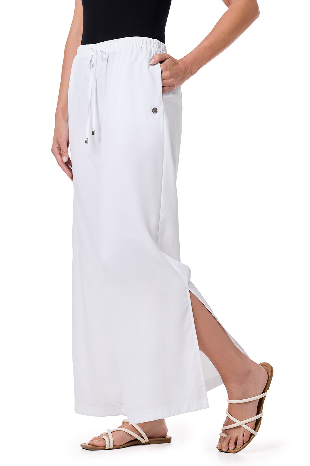 Women's Petra Wide Leg Pant | White — gallery