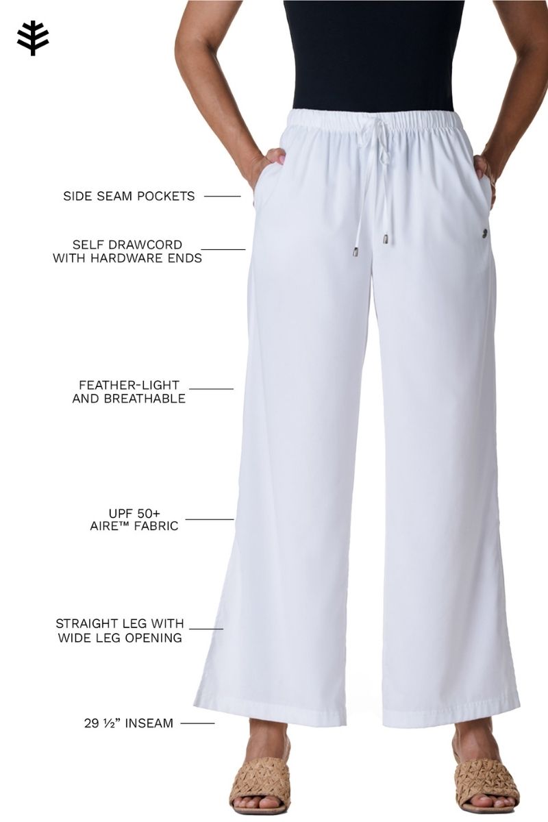 Women's Petra Wide Leg Pant | White — gallery