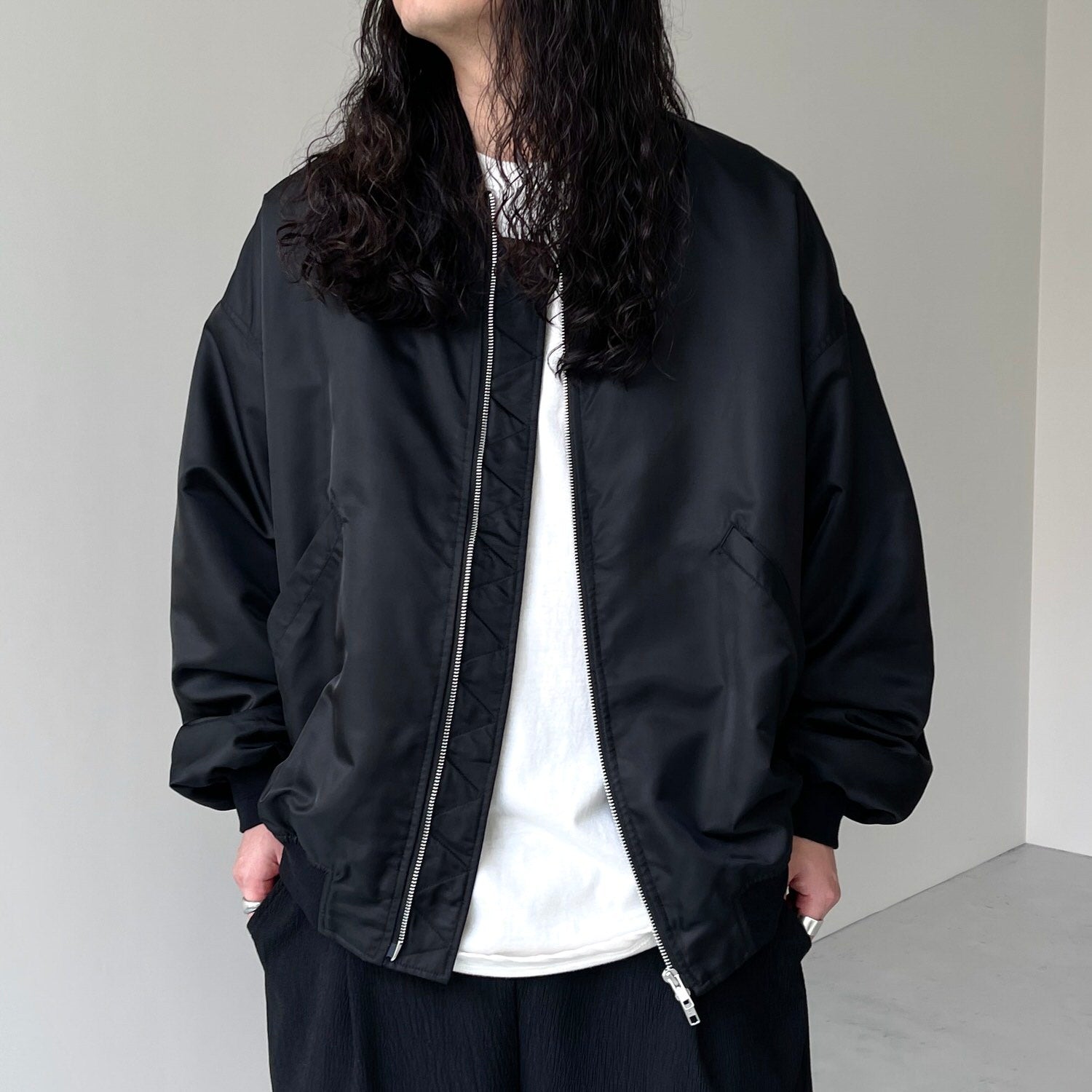 Perfect Silhouette Black Blouson Jacket for Women - gallery
