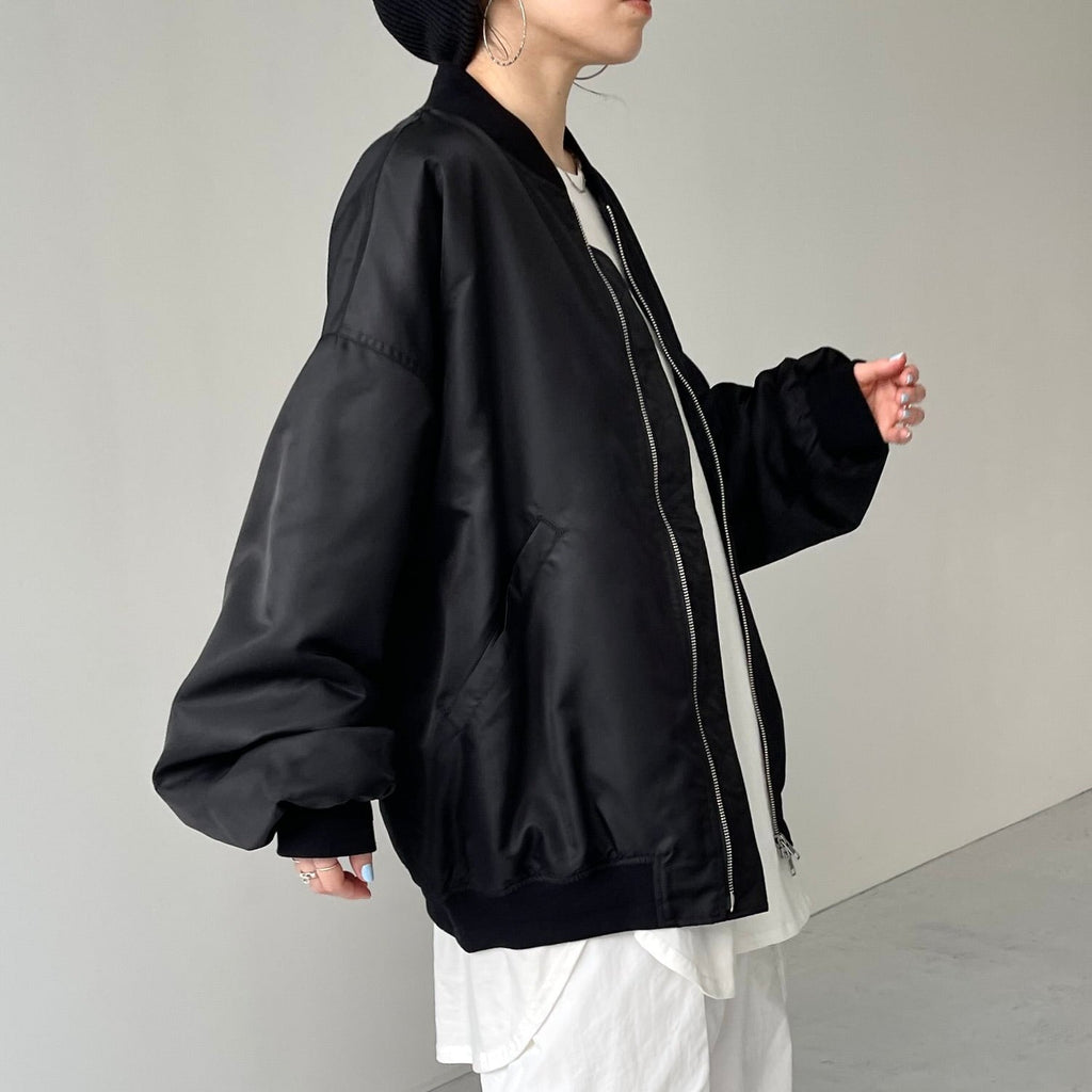Perfect Silhouette Black Blouson Jacket for Women - gallery