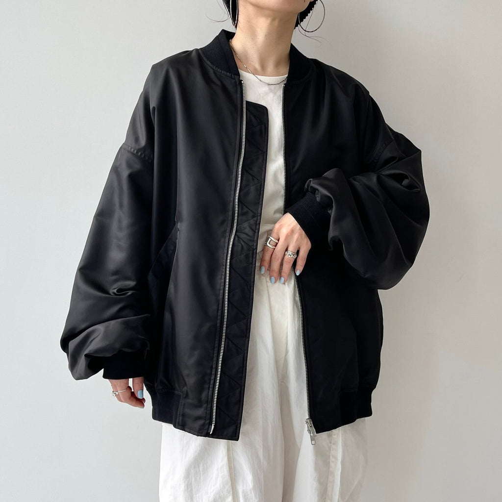 Perfect Silhouette Black Blouson Jacket for Women - gallery