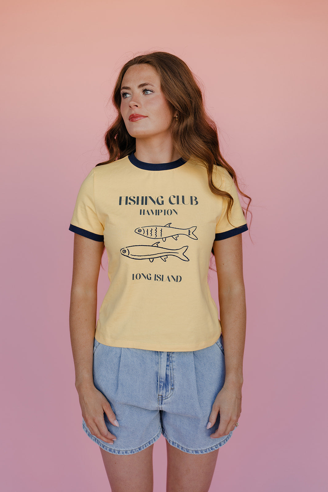 Fishing Club Ringer Tee T-Shirt for Women - gallery