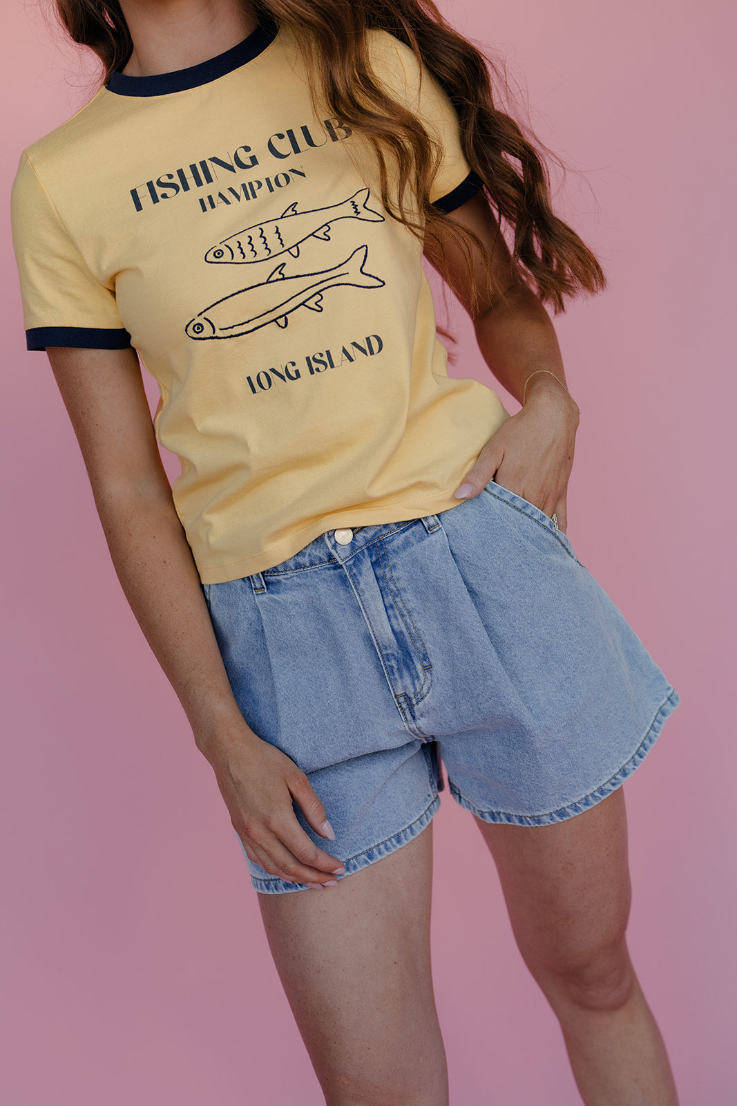 Fishing Club Ringer Tee T-Shirt for Women