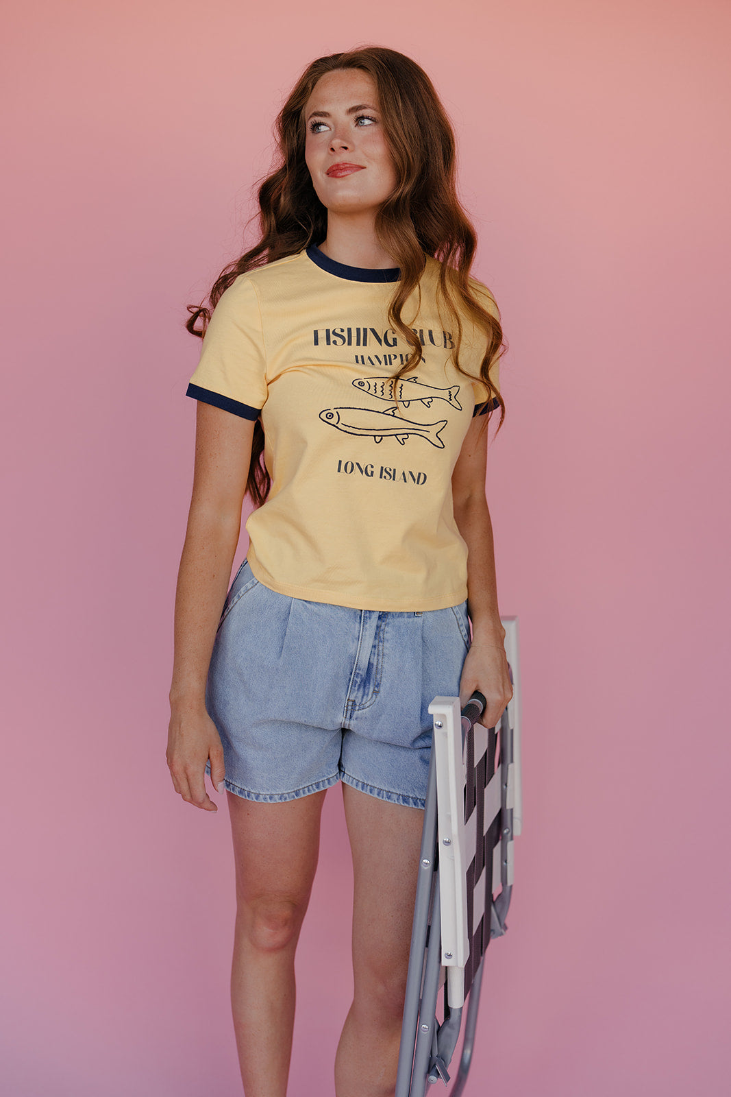 Fishing Club Ringer Tee T-Shirt for Women - gallery