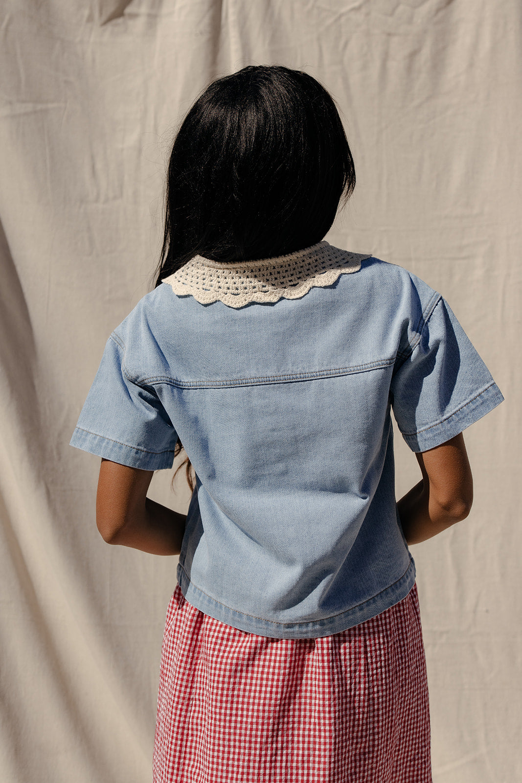 Sunday Picnic Collared Top for Women - gallery
