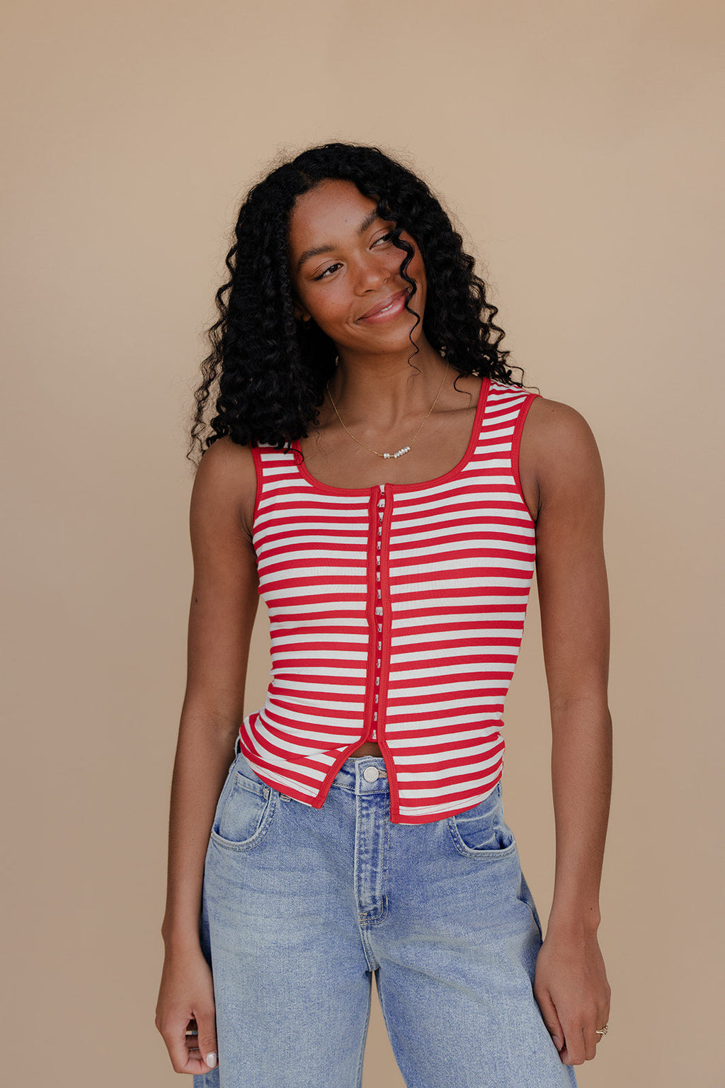 Summer Sweet Stripe Tank Cami Top for Women - gallery