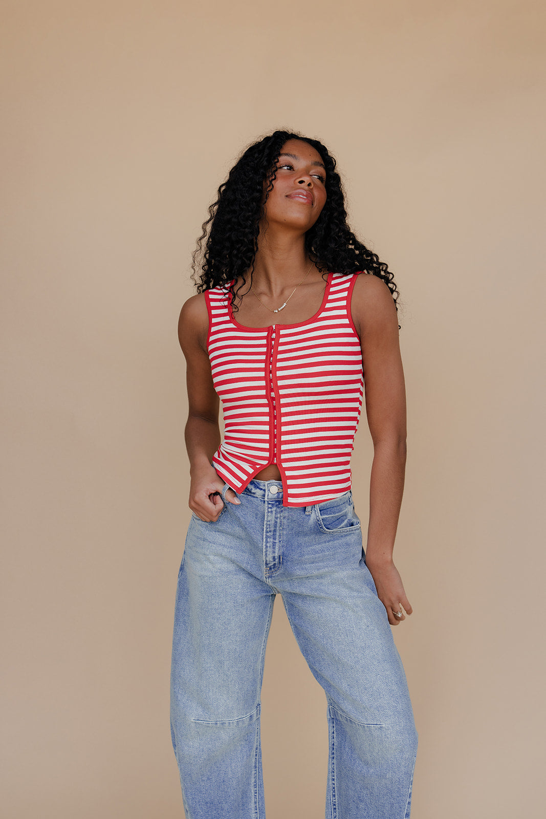 Summer Sweet Stripe Tank Cami Top for Women - gallery