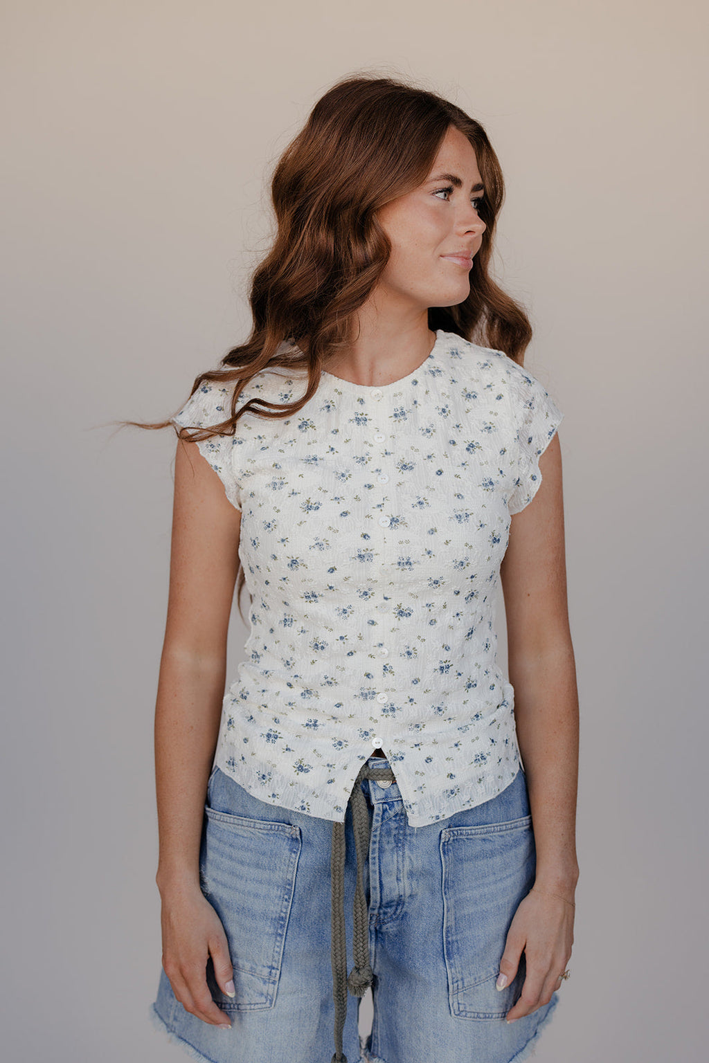 Daisy Daze Button Blouse for Women - gallery