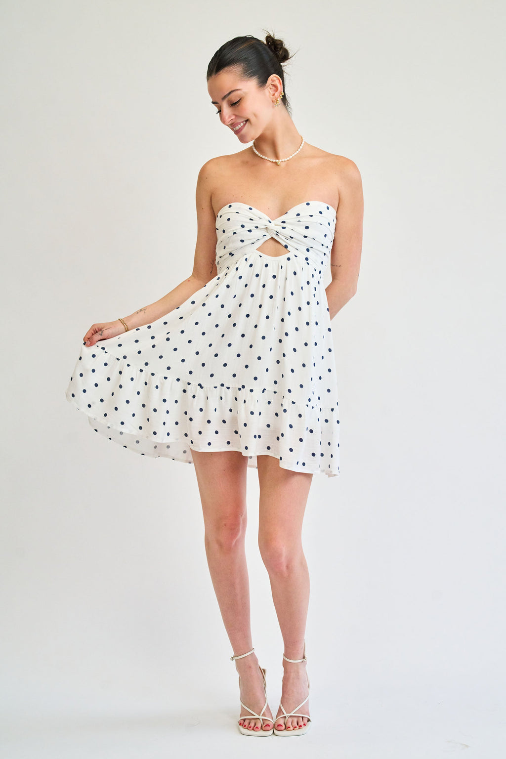 Summer Breeze Dress in Navy Polka Dot - gallery