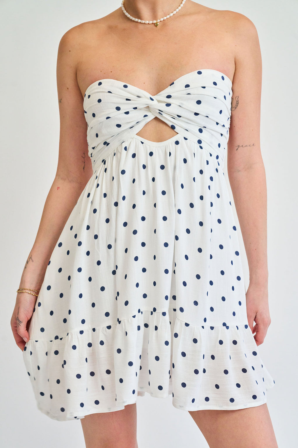 Summer Breeze Dress in Navy Polka Dot - gallery