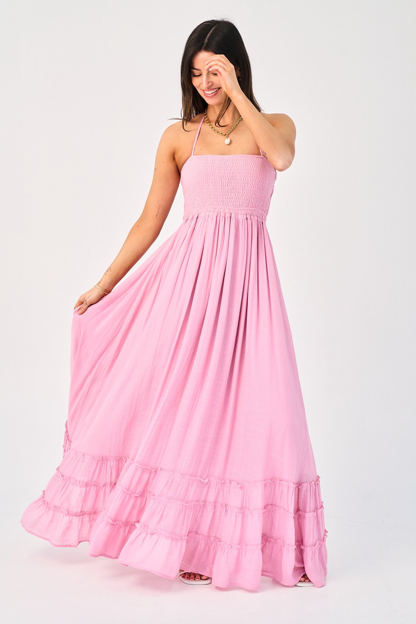 Coralyn Dress in Pink - gallery