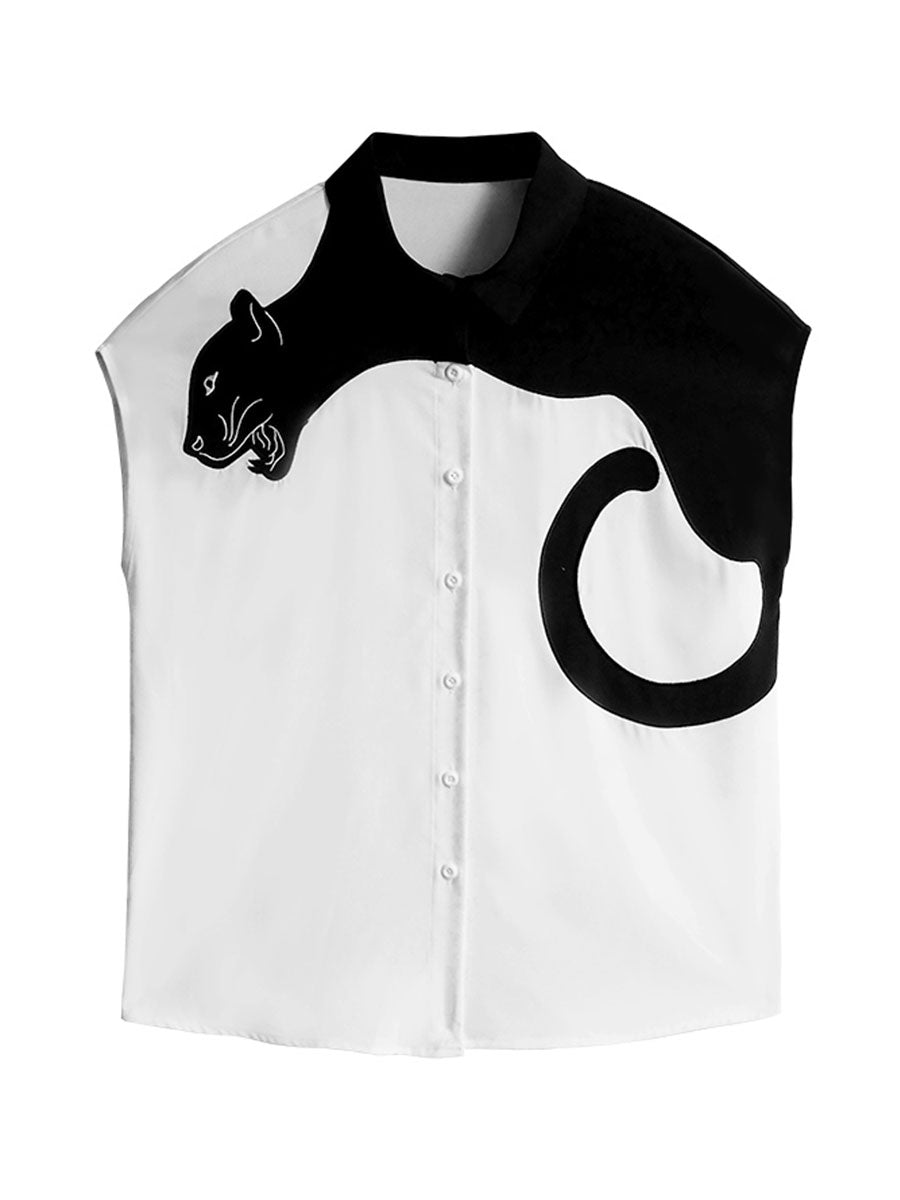 Panther Grace Embroidered Blouse for Women - gallery