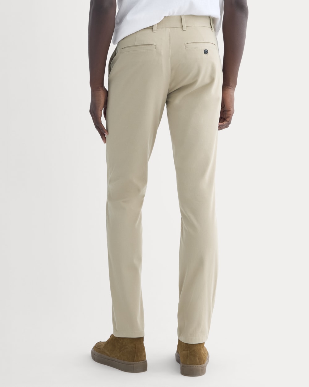 Khaki Slim Performance Chino Trousers for Men - gallery