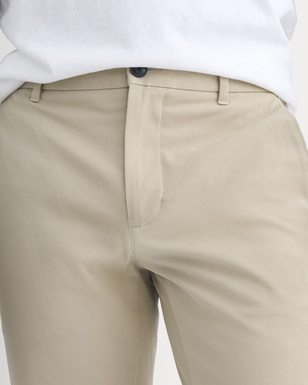 Khaki Slim Performance Chino Trousers for Men - gallery