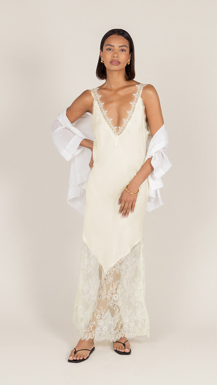 Solange Slip Dress - Butter Yellow - gallery
