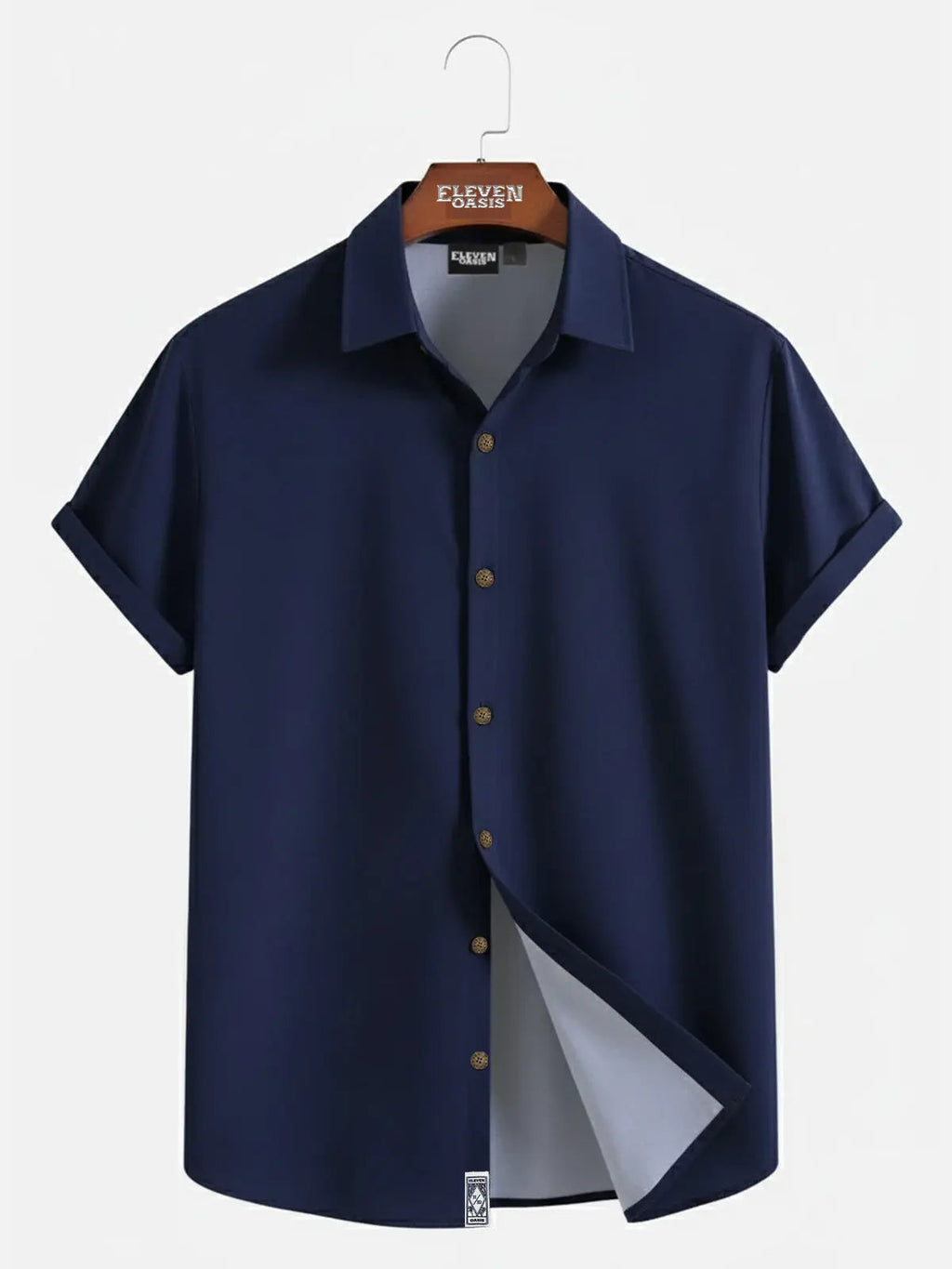 Casual Loose Linen-Feel Short Sleeve Shirt for Men