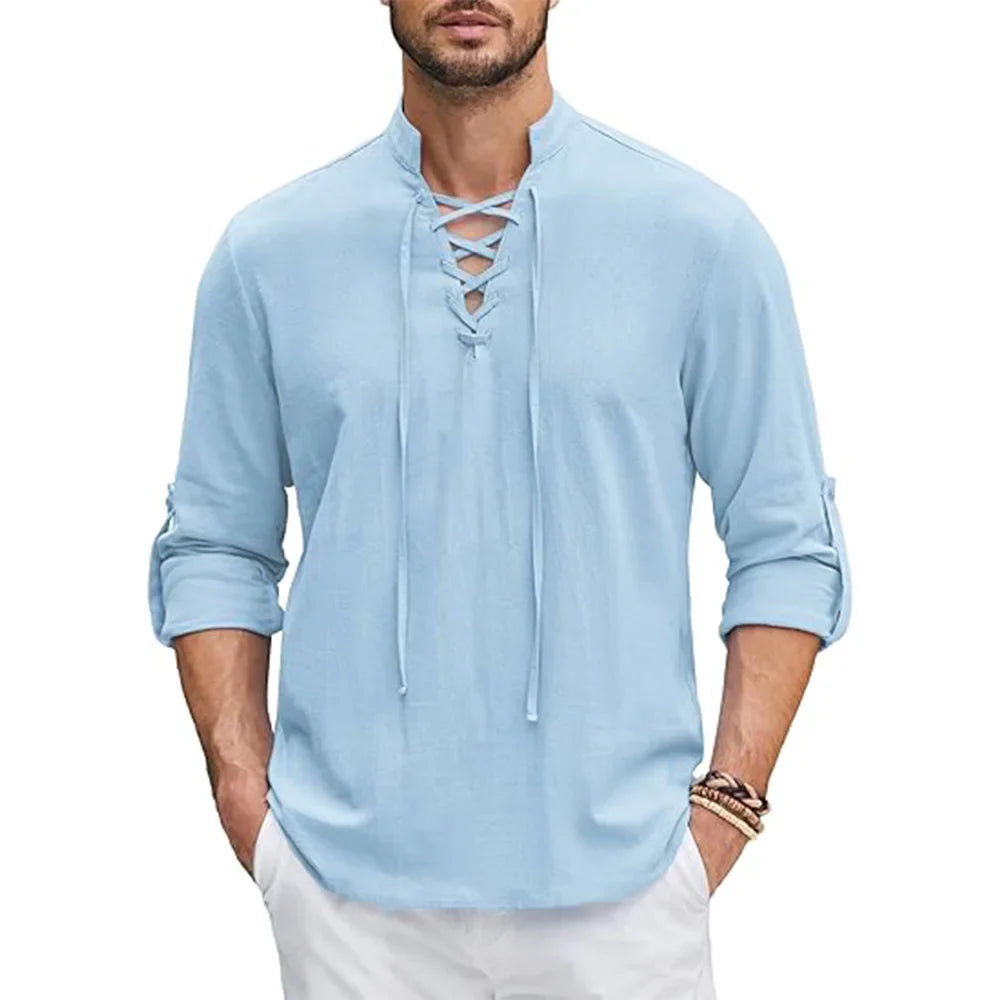 Renaissance Pirate Cotton Linen Shirt for Men - gallery
