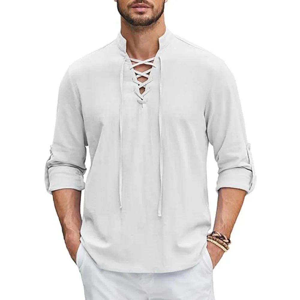 Renaissance Pirate Cotton Linen Shirt for Men - gallery