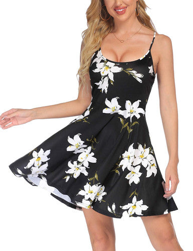 Floral Print Sleeveless Mini Dress for Women - gallery