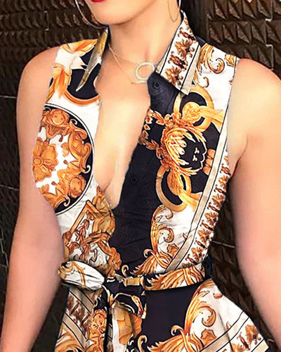 Retro Floral a-Line Mini Dress for Women - gallery