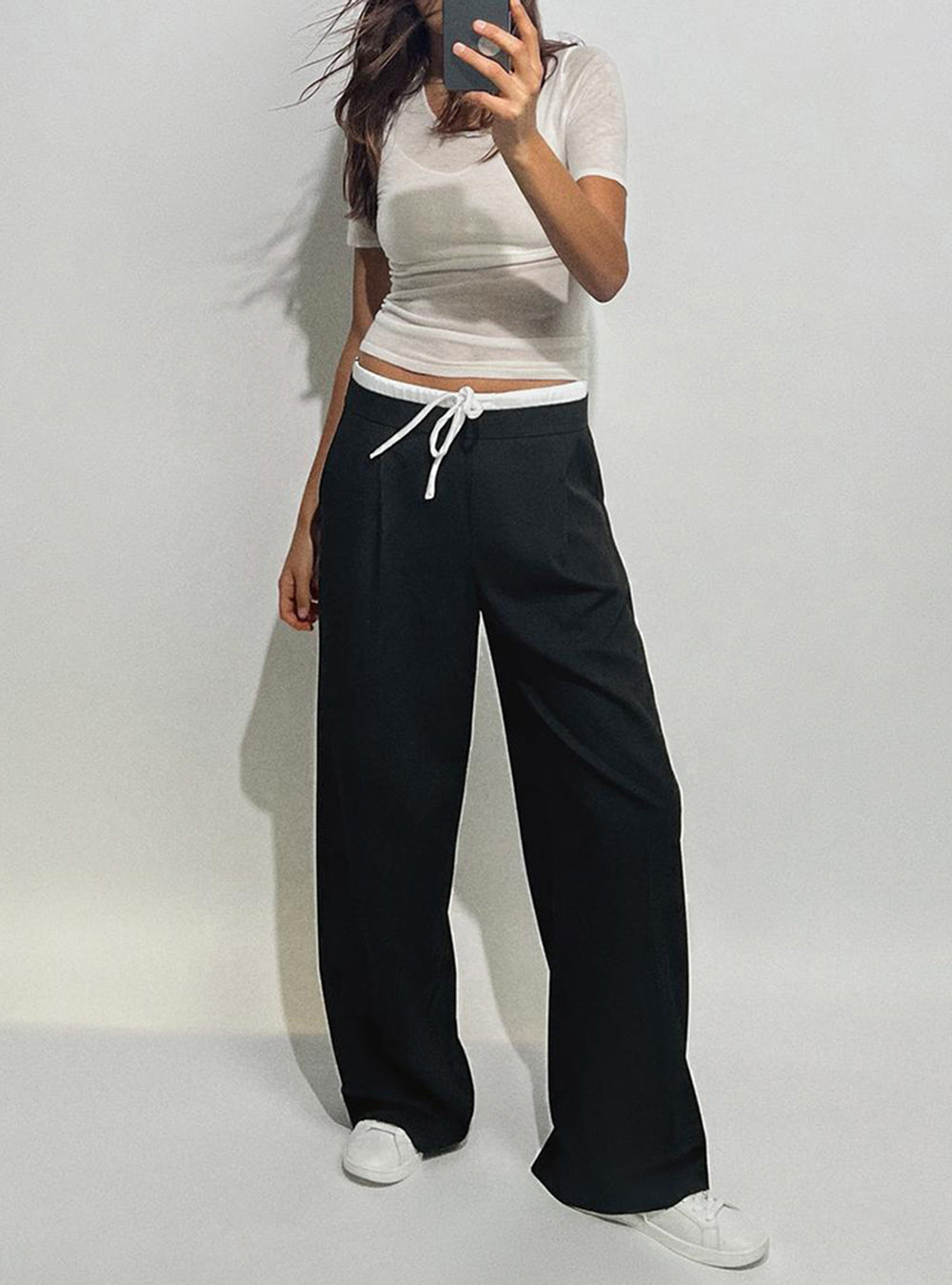 White-Trim Trousers for Women - gallery