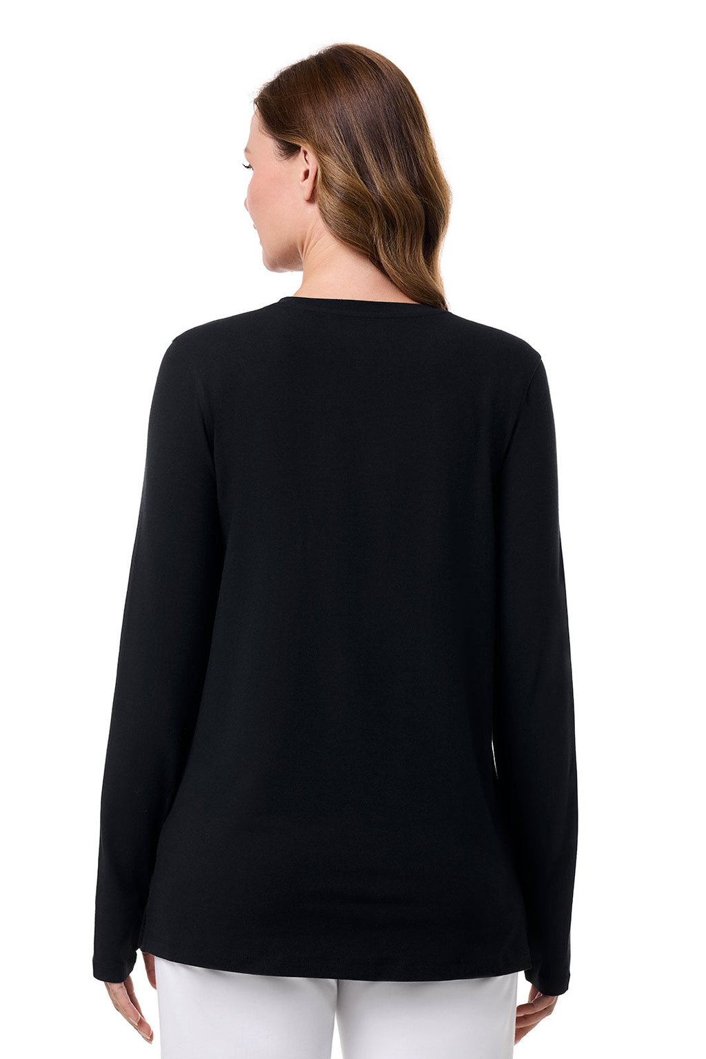 Women's Dania Long Sleeve T-Shirt with Thumbholes | Black — gallery