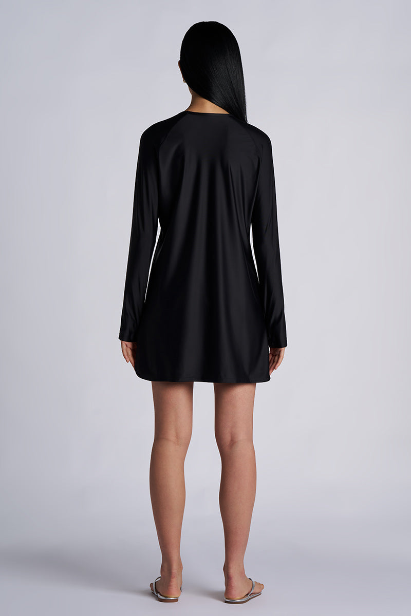 Women's Seacoast Crew Cover Up Dress | Black — gallery