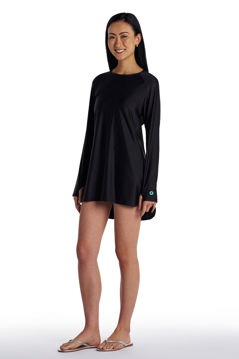 Women's Seacoast Crew Cover Up Dress | Black — gallery