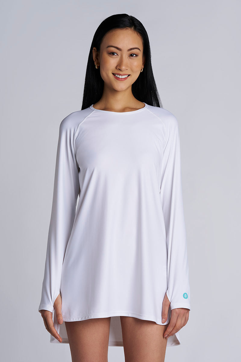 Women's Seacoast Crew Cover Up Dress | White — gallery