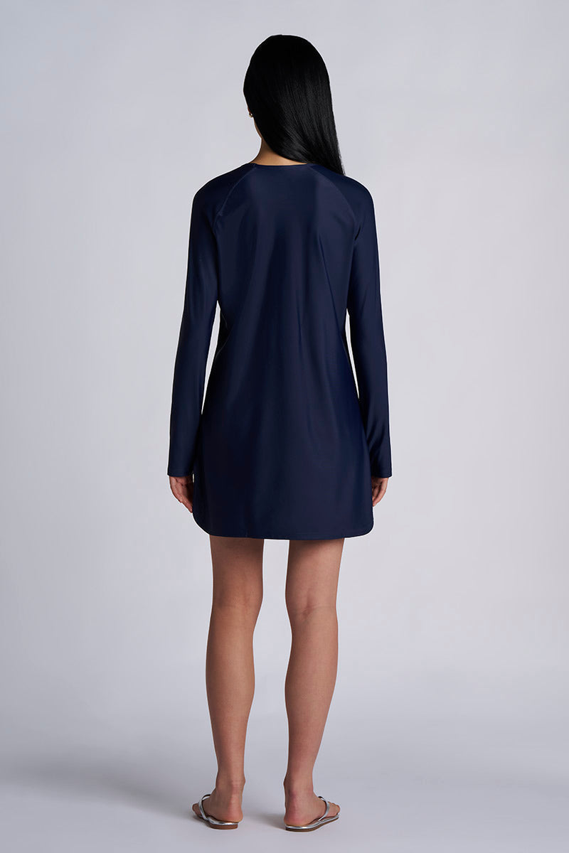 Women's Seacoast Crew Cover Up Dress | Navy — gallery
