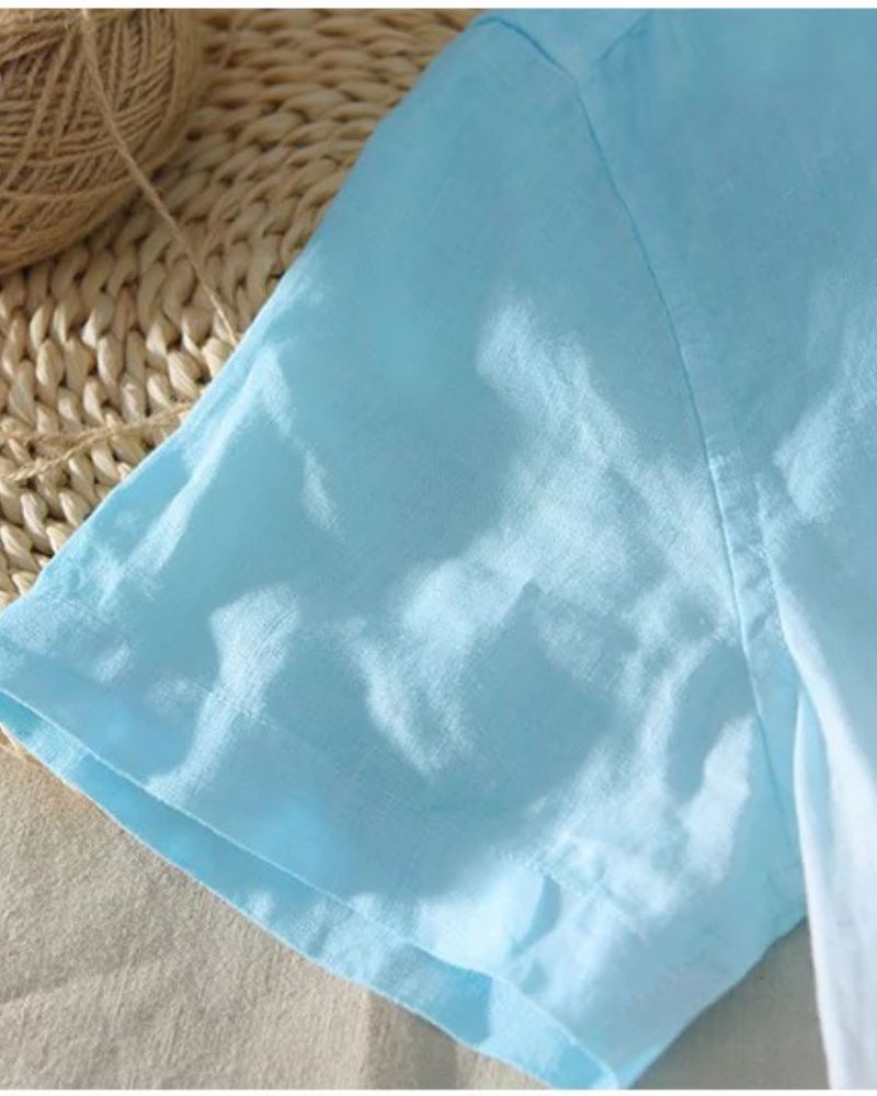 Aqua Blue Ombre Casual Shirt for Men - gallery