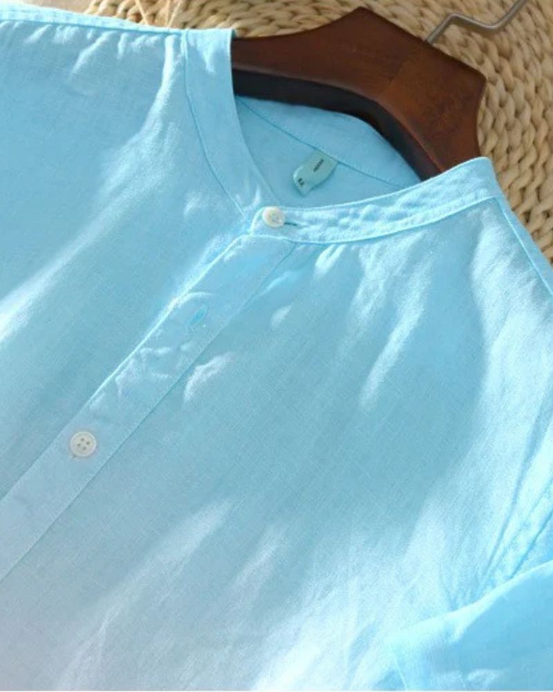 Aqua Blue Ombre Casual Shirt for Men - gallery