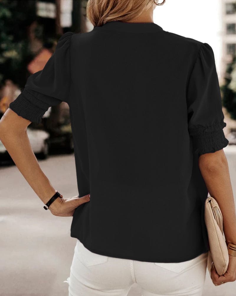 V-Neck Short Sleeve Top