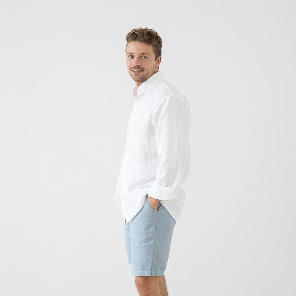 Paul White Linen Shirt for Men — gallery