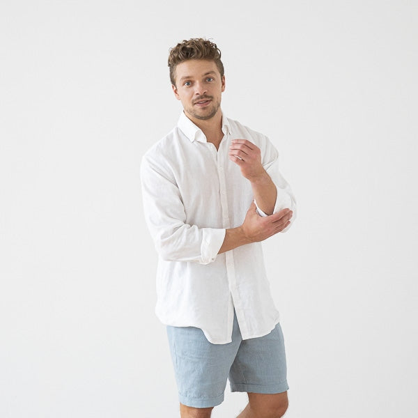 Paul White Linen Shirt for Men — gallery