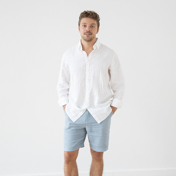 Paul White Linen Shirt for Men — gallery