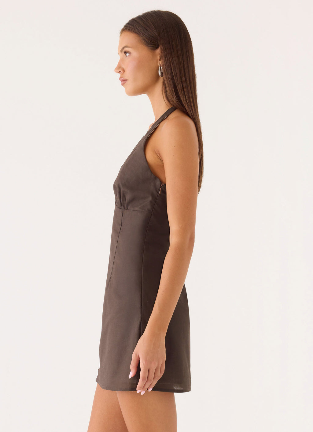 Agneta Halter Linen Mini Dress for Women - gallery