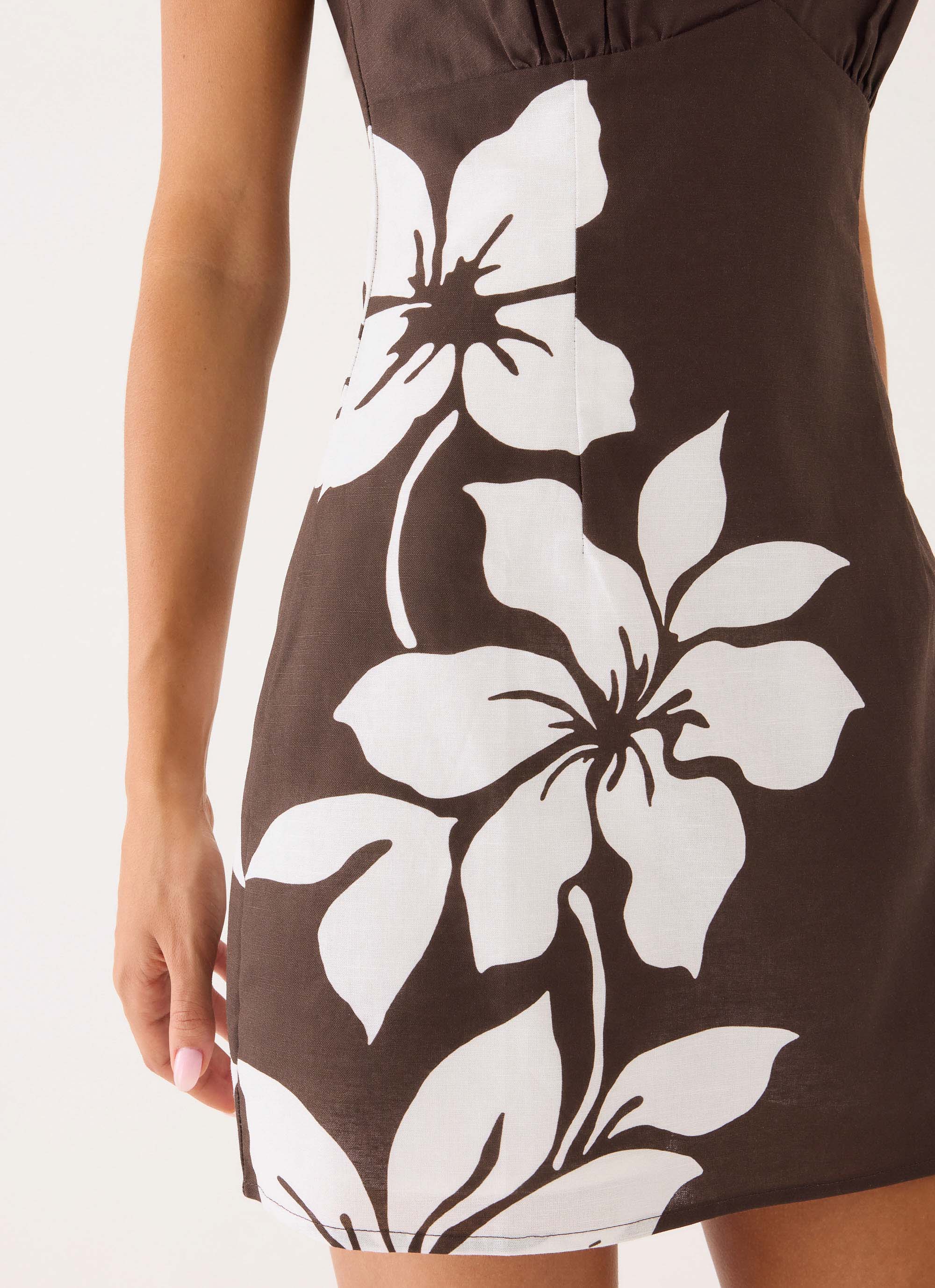 Agneta Halter Linen Mini Dress for Women - gallery