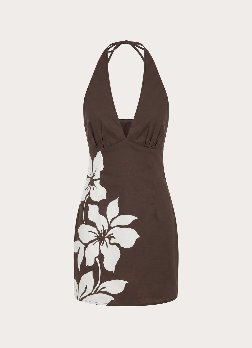 Agneta Halter Linen Mini Dress for Women - gallery