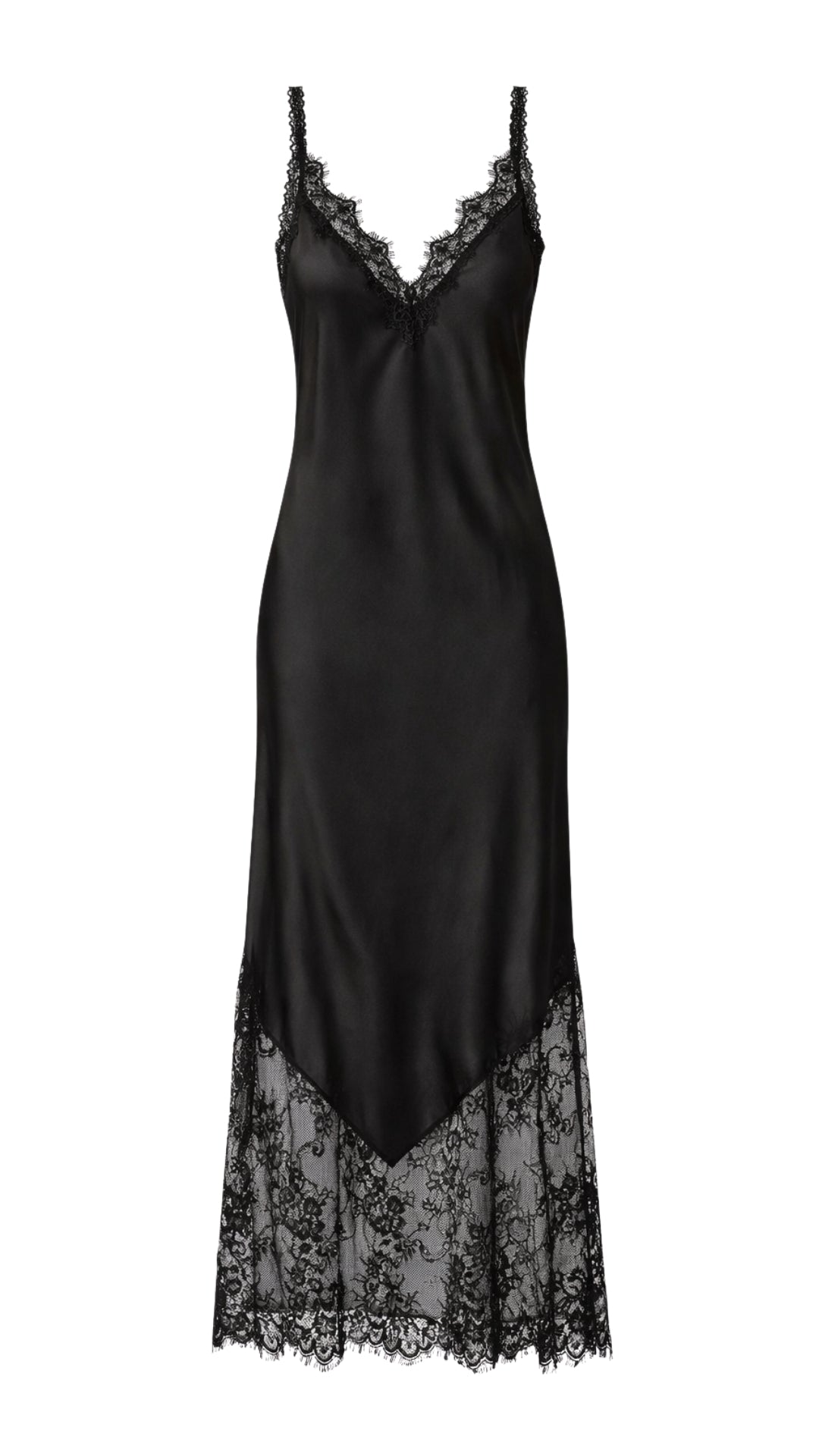 Solange Slip Dress - Black - gallery