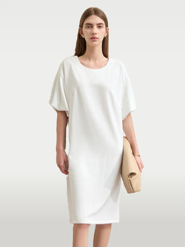Elegant Summer Lantern Sleeve Knee Dress for Women