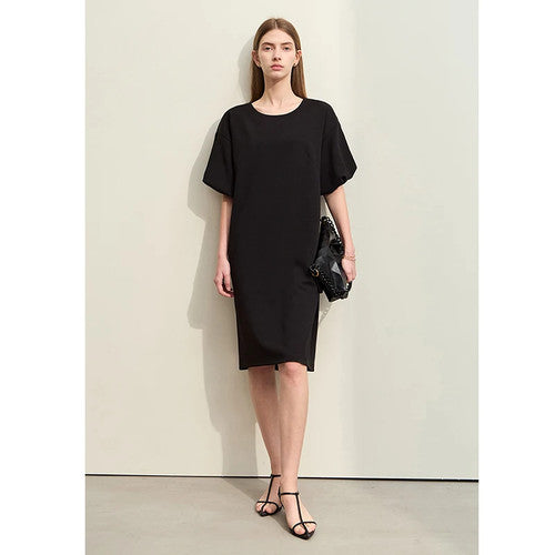 Elegant Summer Lantern Sleeve Knee Dress for Women - gallery