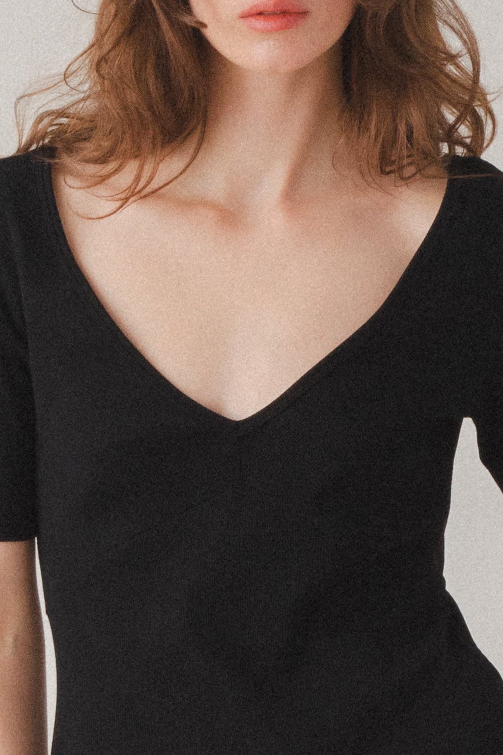 Portrait Neckline A-Line Dress for Women — Fitted Knit Silhouette - gallery