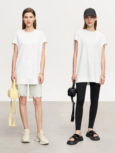 Casual Loose Fit Summer Long Tee for Women - gallery