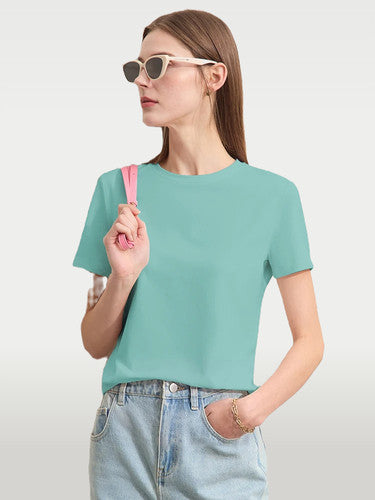 Summer Basic O-Neck Short Sleeve T-Shirt for Women